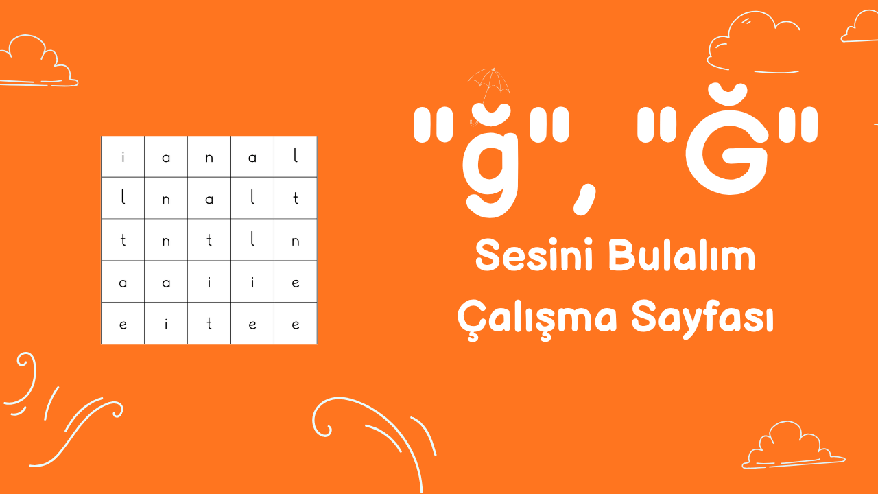 ğ sesini bulma etkinliği önizlemesi