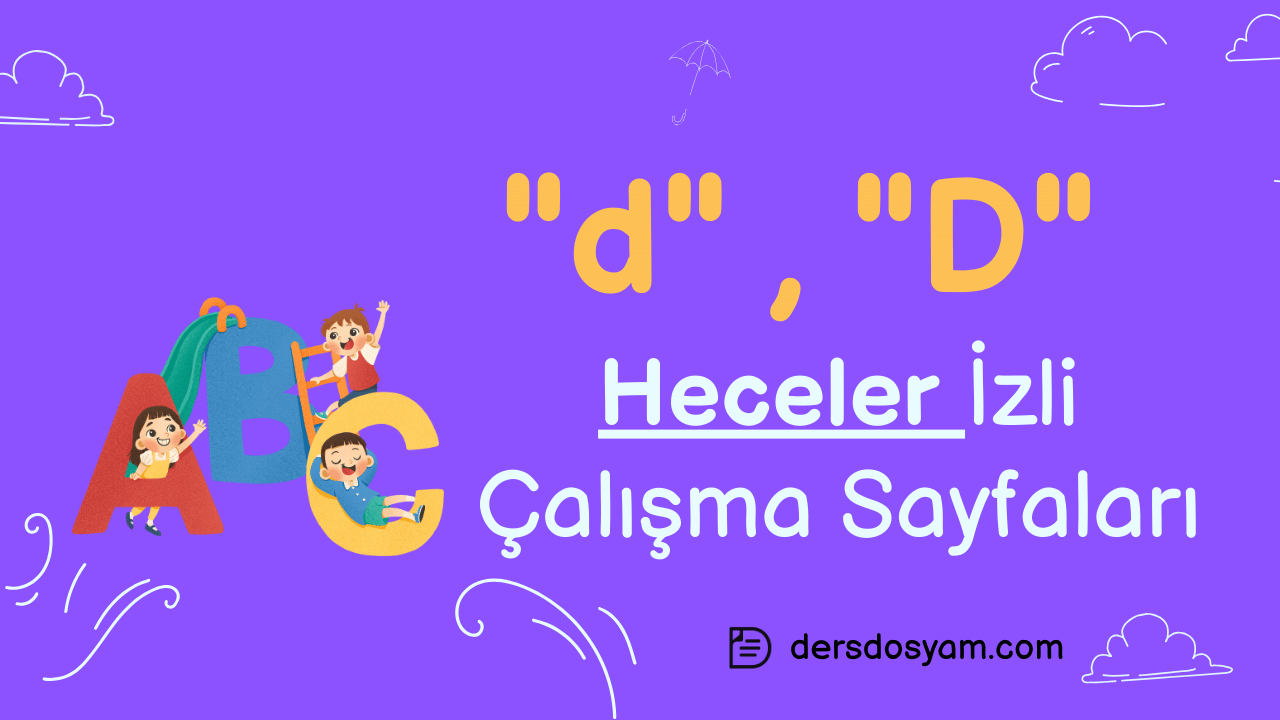 d sesi heceler çalışma sayfası önizlemesi