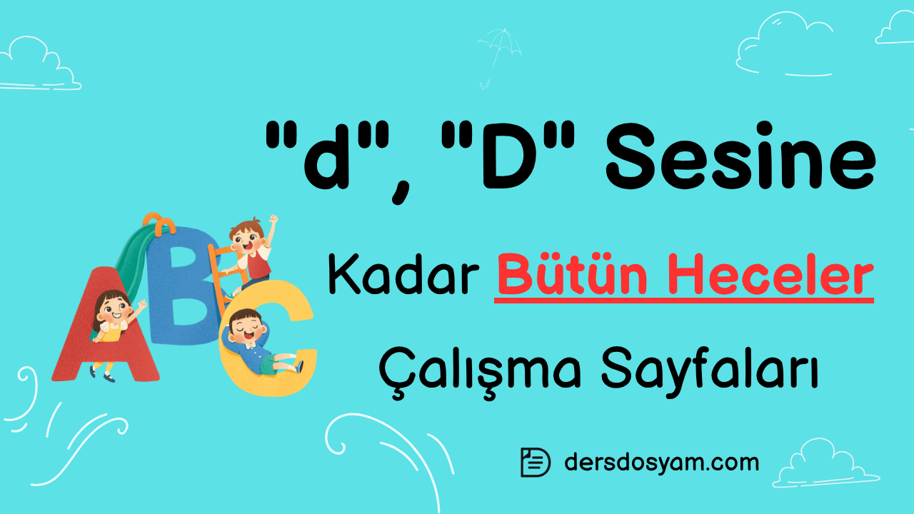 d sesine kadar bütün heceler çalışma kağıdı önizlemesi