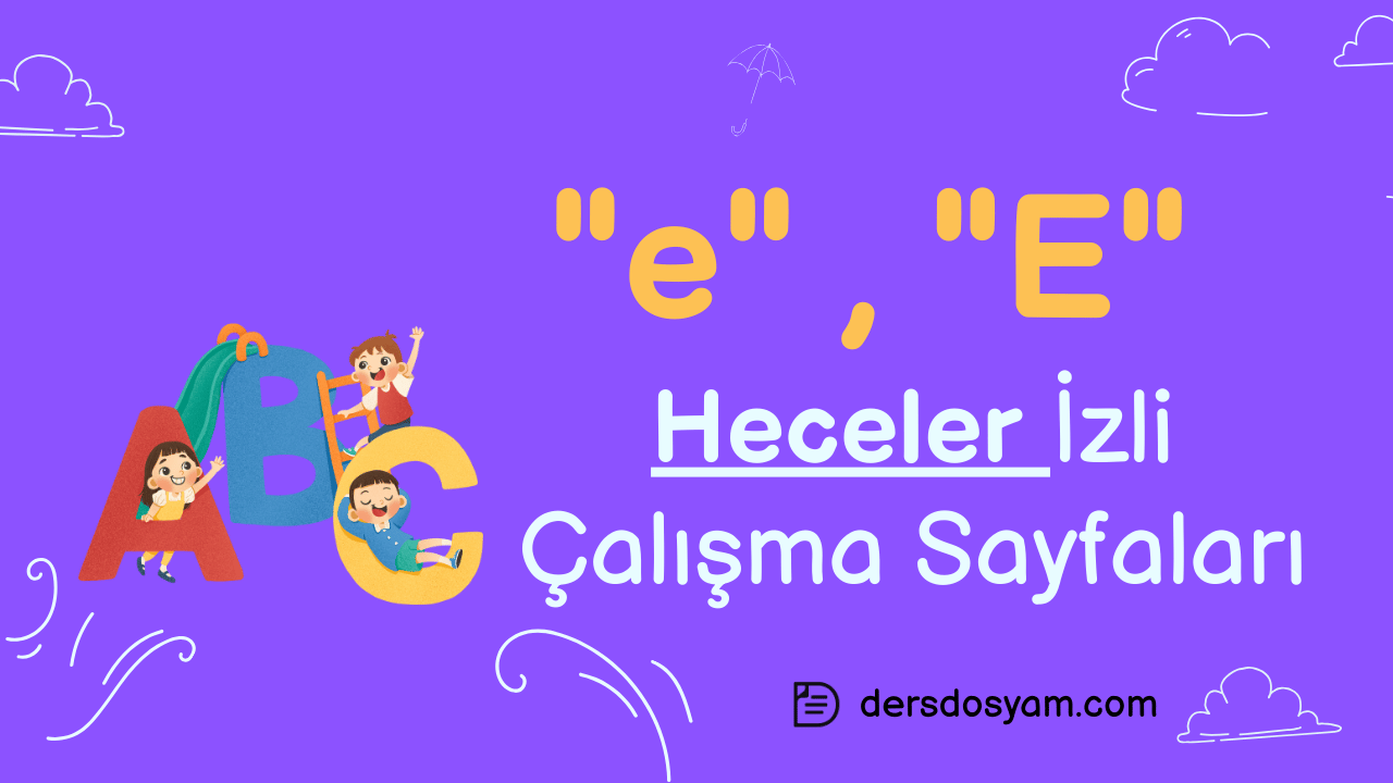 e sesi heceler çalışma sayfası önizlemesi