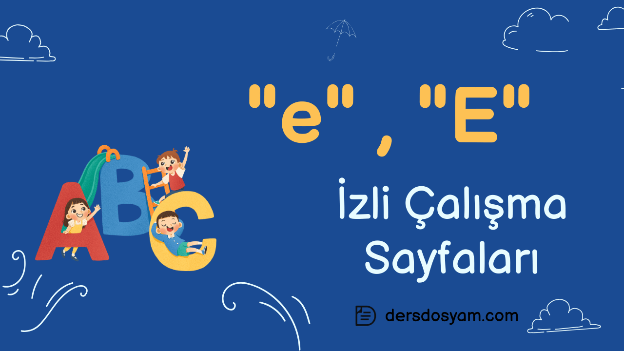 e sesi yazma çalışma sayfası önizlemesi