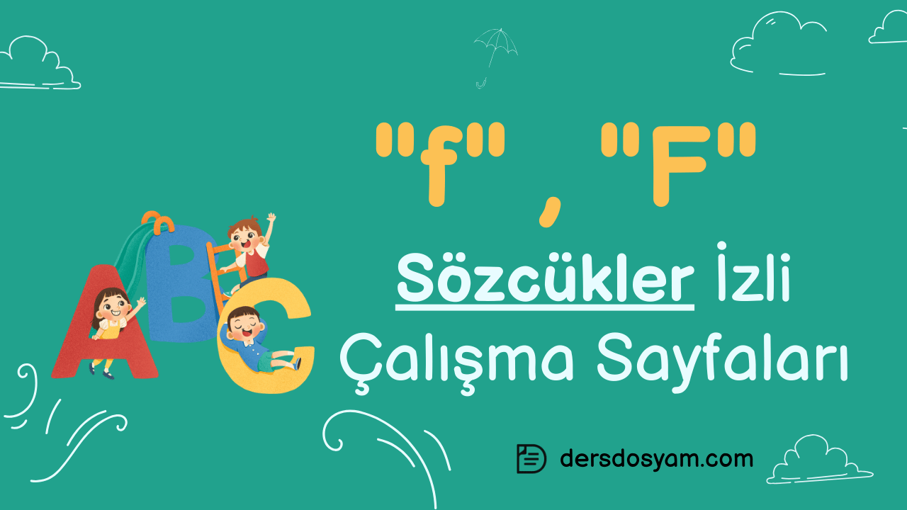 f sesi sözcükler çalışma sayfası önizlemesi
