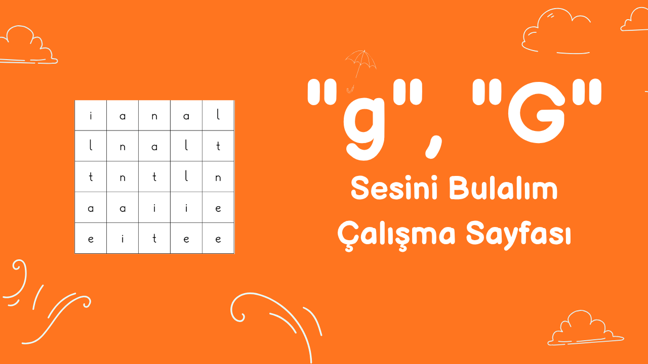 g sesini bulma etkinliği önizlemesi