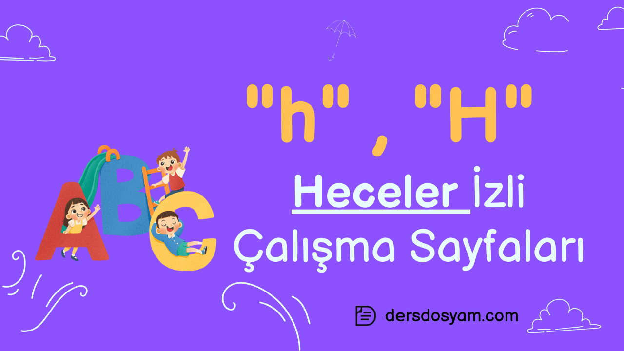 h sesi heceler çalışma sayfası önizlemesi