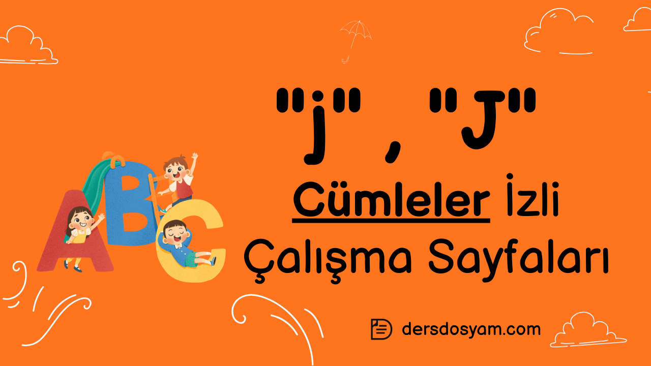 j sesi cümleler çalışma sayfası önizlemesi