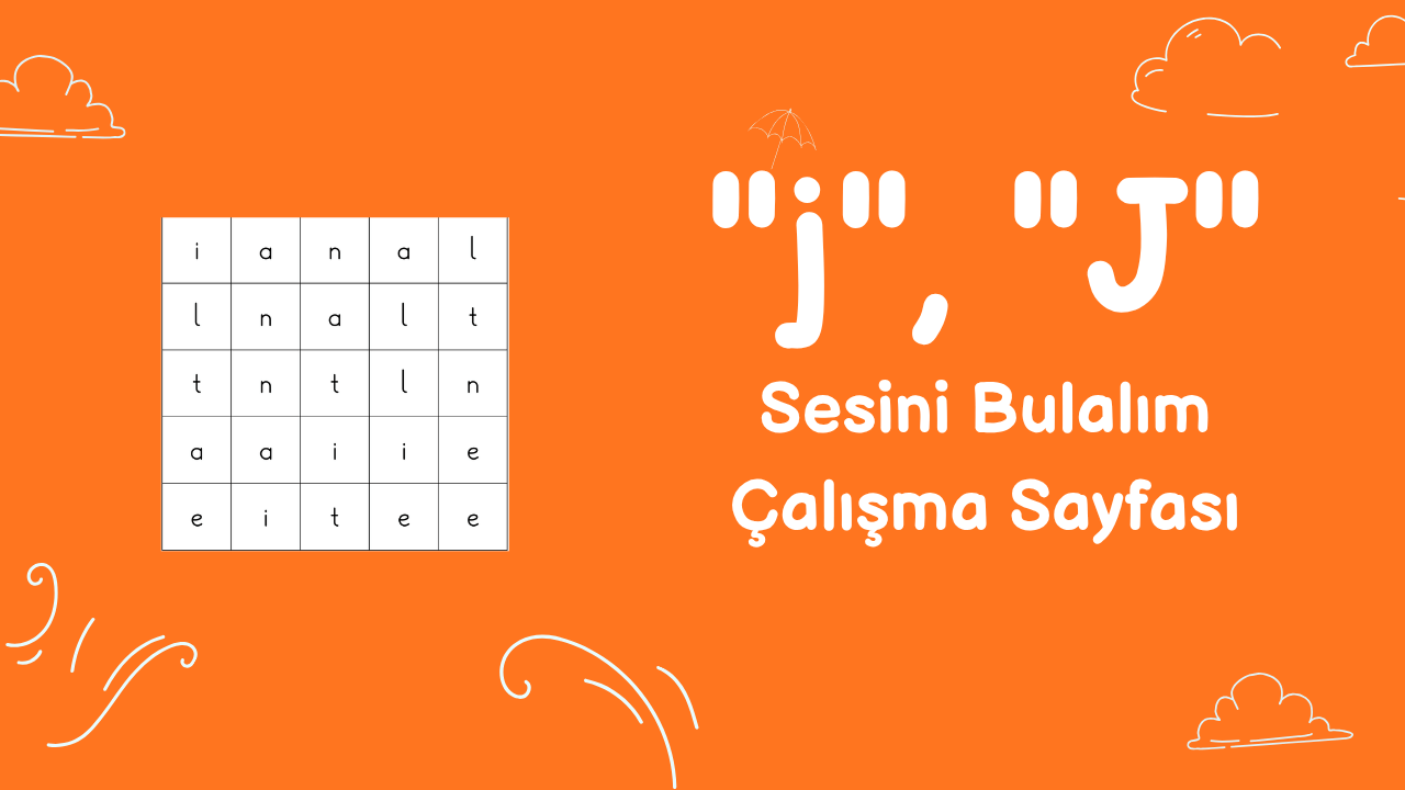 j sesini bulma etkinliği önizlemesi