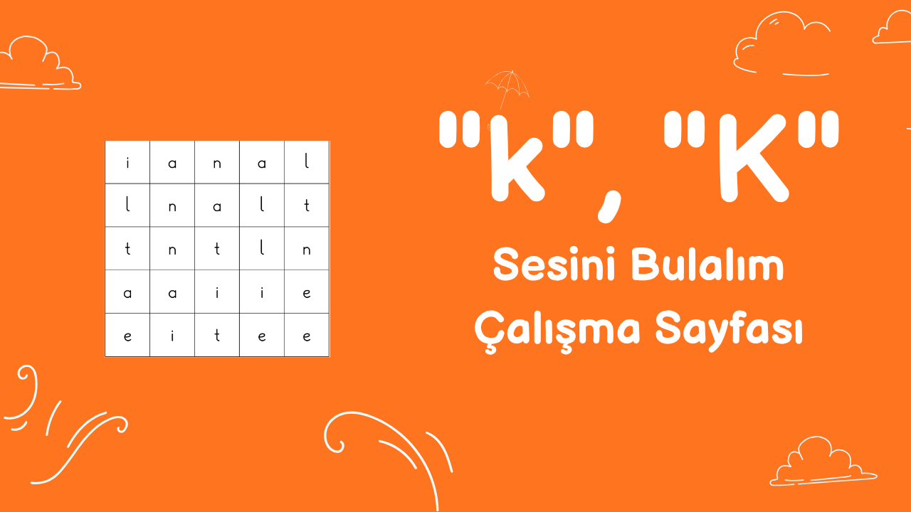 k sesini bulma etkinliği önizlemesi