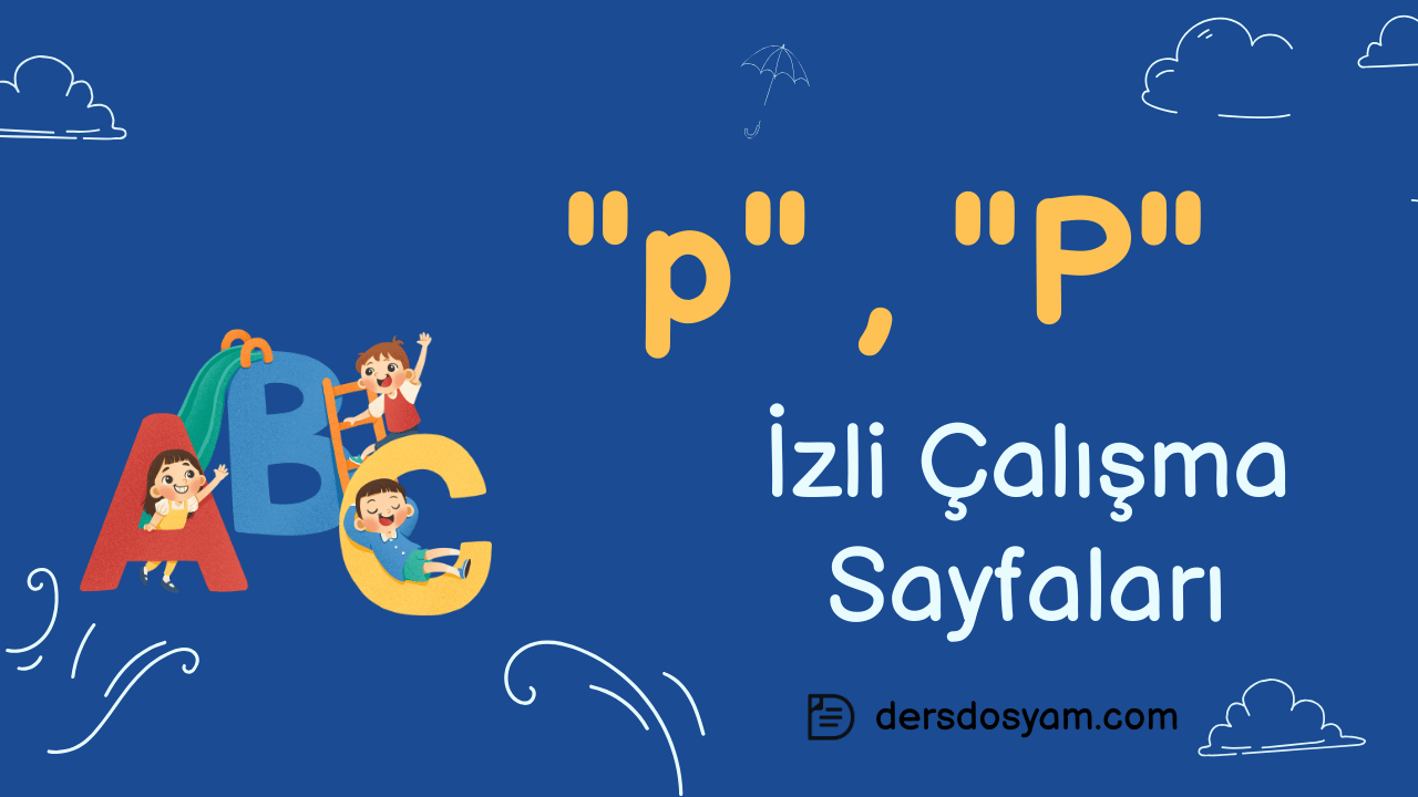 p sesi yazma çalışma sayfası önizlemesi