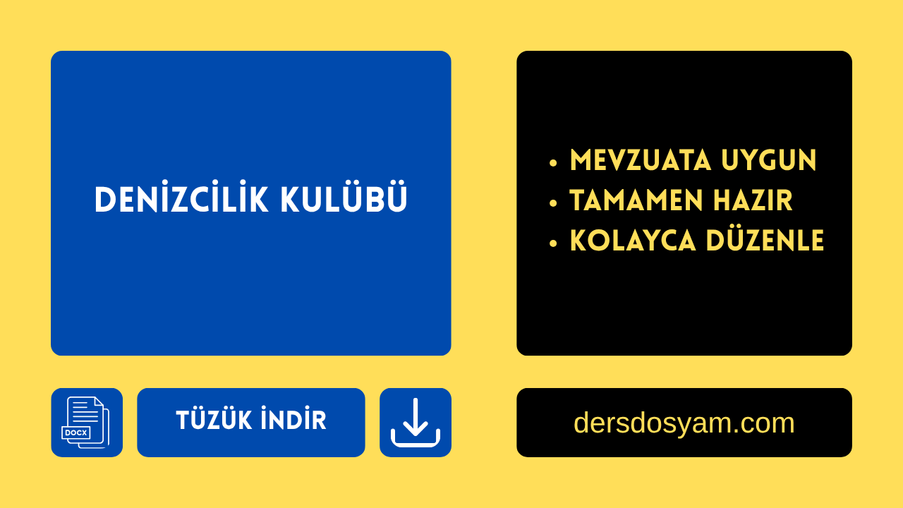 DENİZCİLİK KULÜBÜ TÜZÜĞÜ