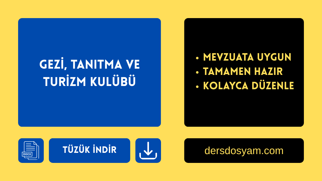 GEZİ, TANITMA VE TURİZM KULÜBÜ TÜZÜĞÜ