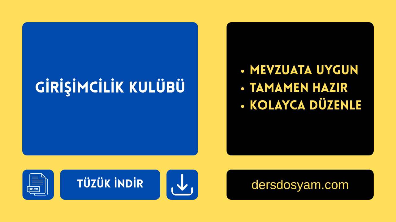 GİRİŞİMCİLİK KULÜBÜ TÜZÜĞÜ