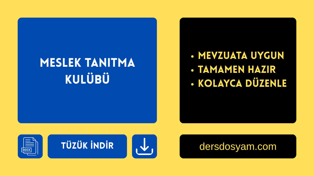 MESLEK TANITMA KULÜBÜ TÜZÜĞÜ