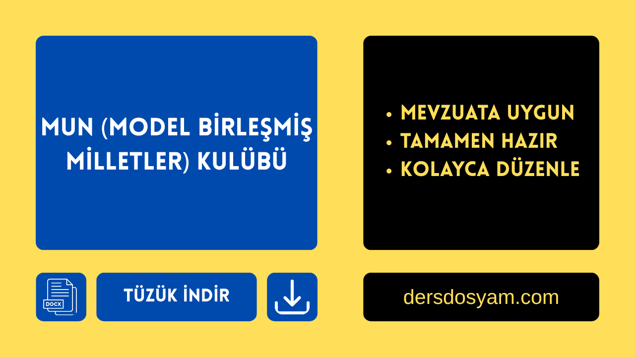 MUN (MODEL BİRLEŞMİŞ MİLLETLER) KULÜBÜ TÜZÜĞÜ