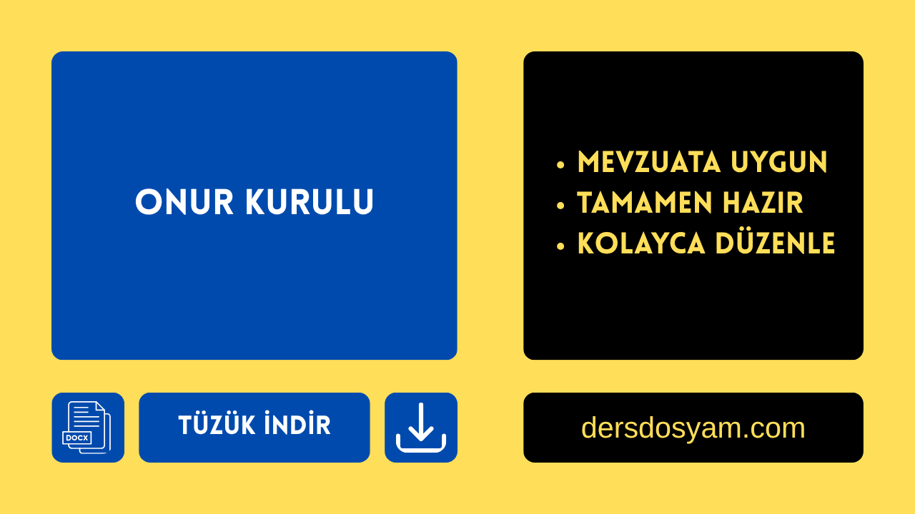 ONUR KURULU TÜZÜĞÜ