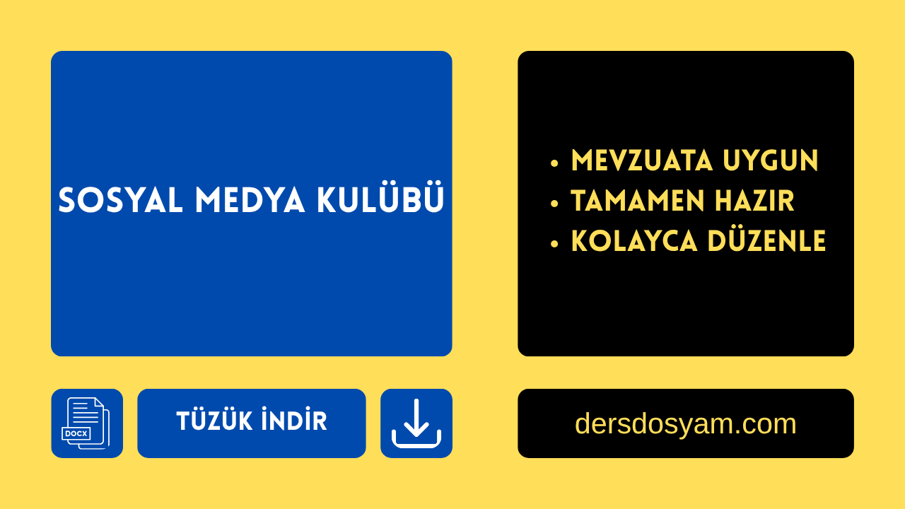 SOSYAL MEDİA KULÜBÜ TÜZÜĞÜ