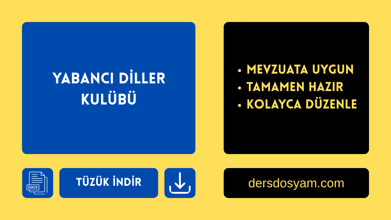 YABANCI DİLLER KULÜBÜ TÜZÜĞÜ