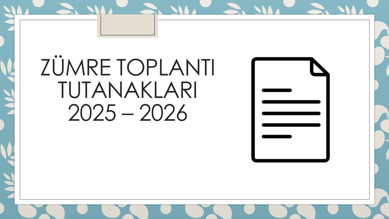 Zümre Toplantısı Tutanakları