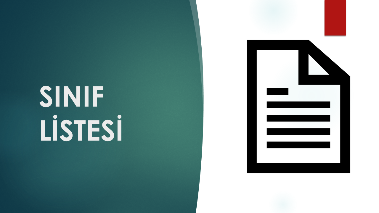 Sınıf Listesi